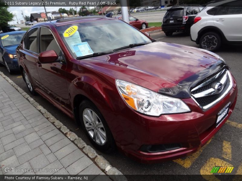 Ruby Red Pearl / Off-Black 2011 Subaru Legacy 2.5i Premium