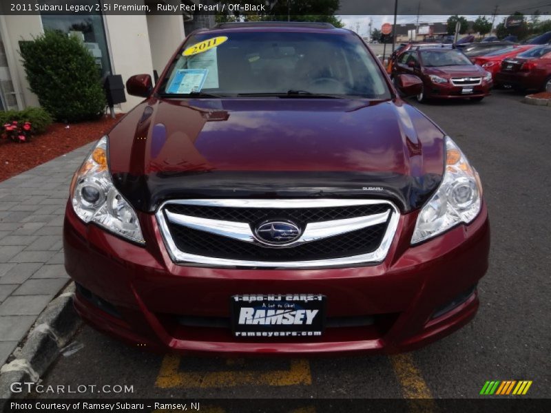 Ruby Red Pearl / Off-Black 2011 Subaru Legacy 2.5i Premium