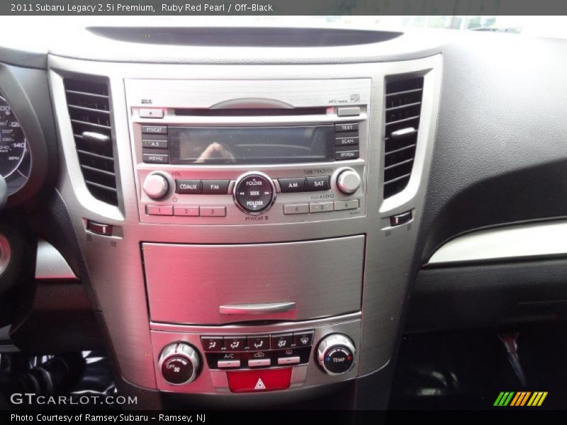 Ruby Red Pearl / Off-Black 2011 Subaru Legacy 2.5i Premium