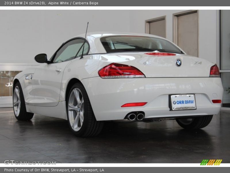 Alpine White / Canberra Beige 2014 BMW Z4 sDrive28i
