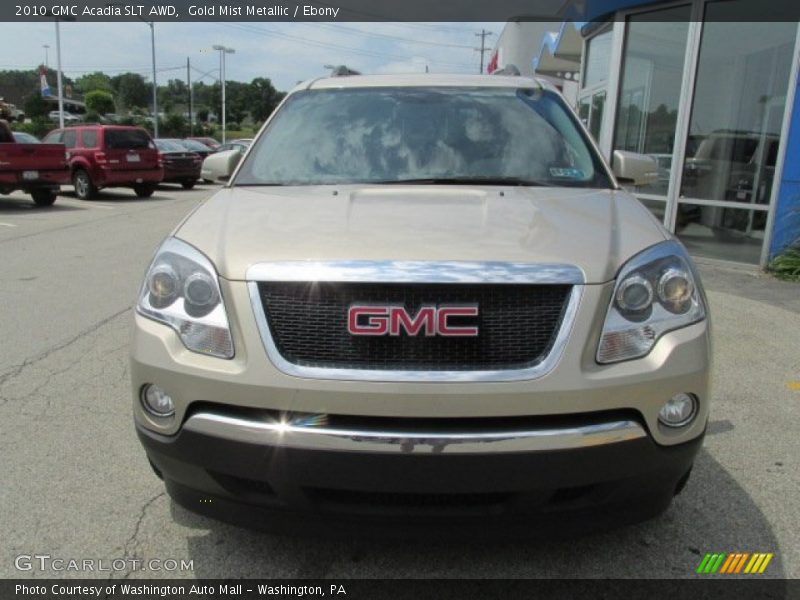Gold Mist Metallic / Ebony 2010 GMC Acadia SLT AWD