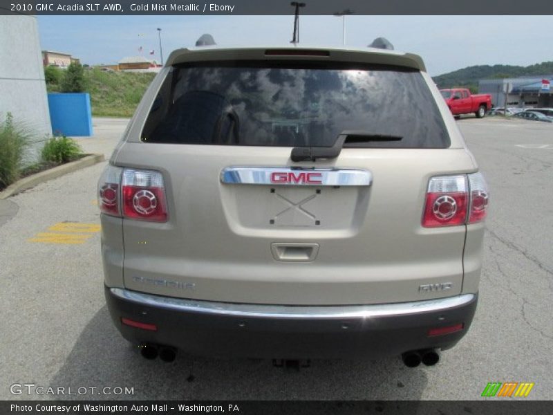 Gold Mist Metallic / Ebony 2010 GMC Acadia SLT AWD