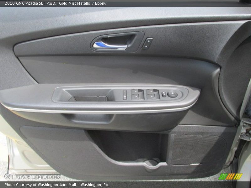 Gold Mist Metallic / Ebony 2010 GMC Acadia SLT AWD