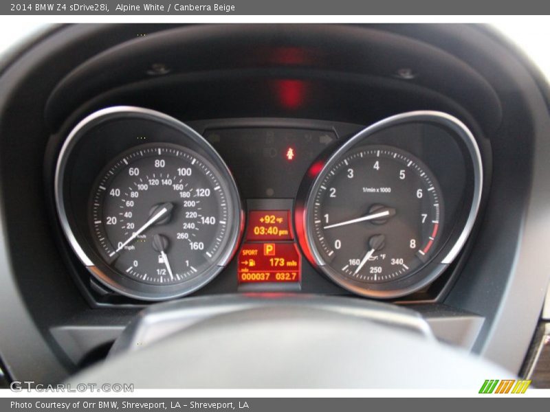  2014 Z4 sDrive28i sDrive28i Gauges