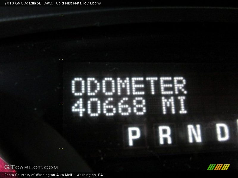 Gold Mist Metallic / Ebony 2010 GMC Acadia SLT AWD