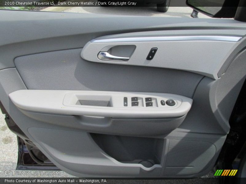 Dark Cherry Metallic / Dark Gray/Light Gray 2010 Chevrolet Traverse LS