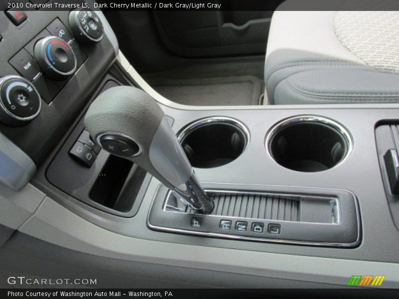 Dark Cherry Metallic / Dark Gray/Light Gray 2010 Chevrolet Traverse LS