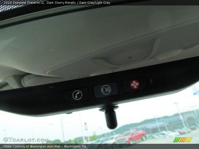 Dark Cherry Metallic / Dark Gray/Light Gray 2010 Chevrolet Traverse LS