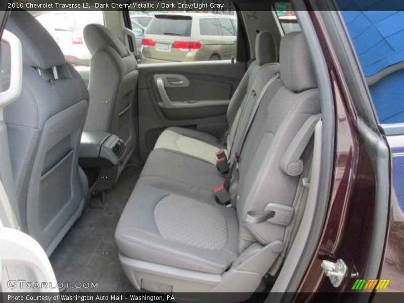 Dark Cherry Metallic / Dark Gray/Light Gray 2010 Chevrolet Traverse LS