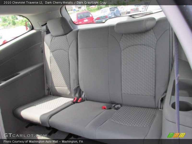 Dark Cherry Metallic / Dark Gray/Light Gray 2010 Chevrolet Traverse LS