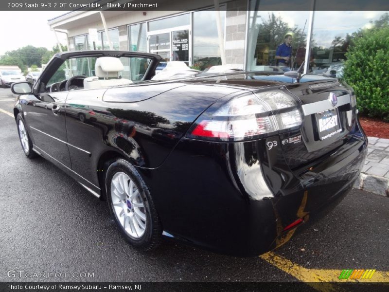Black / Parchment 2009 Saab 9-3 2.0T Convertible