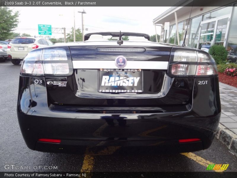 Black / Parchment 2009 Saab 9-3 2.0T Convertible