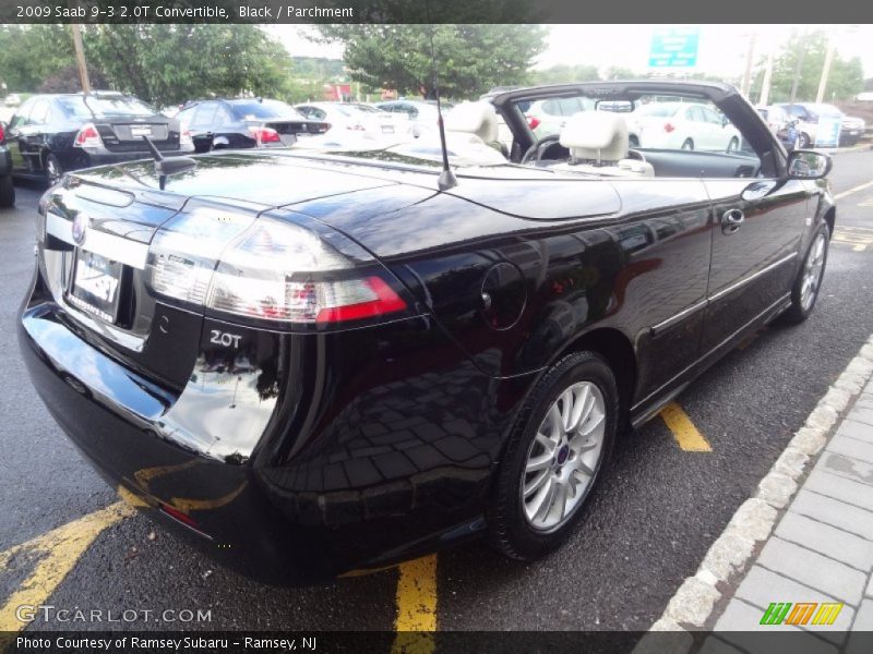 Black / Parchment 2009 Saab 9-3 2.0T Convertible