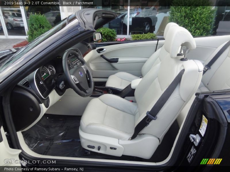 Black / Parchment 2009 Saab 9-3 2.0T Convertible