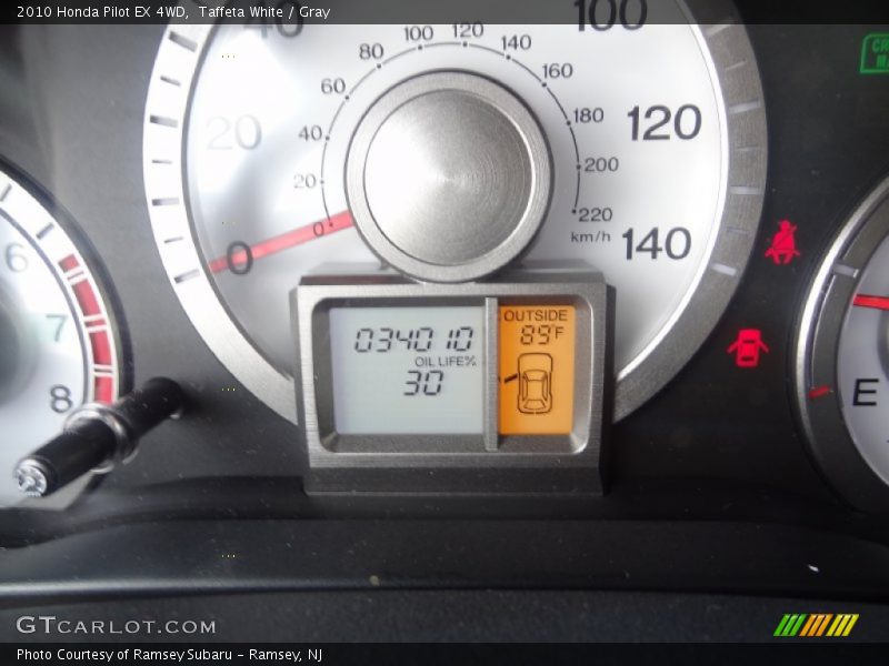 Taffeta White / Gray 2010 Honda Pilot EX 4WD