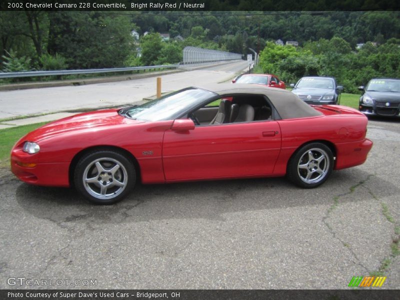 Bright Rally Red / Neutral 2002 Chevrolet Camaro Z28 Convertible