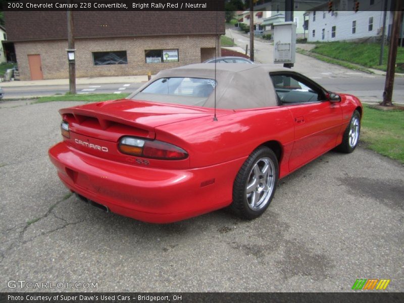 Bright Rally Red / Neutral 2002 Chevrolet Camaro Z28 Convertible