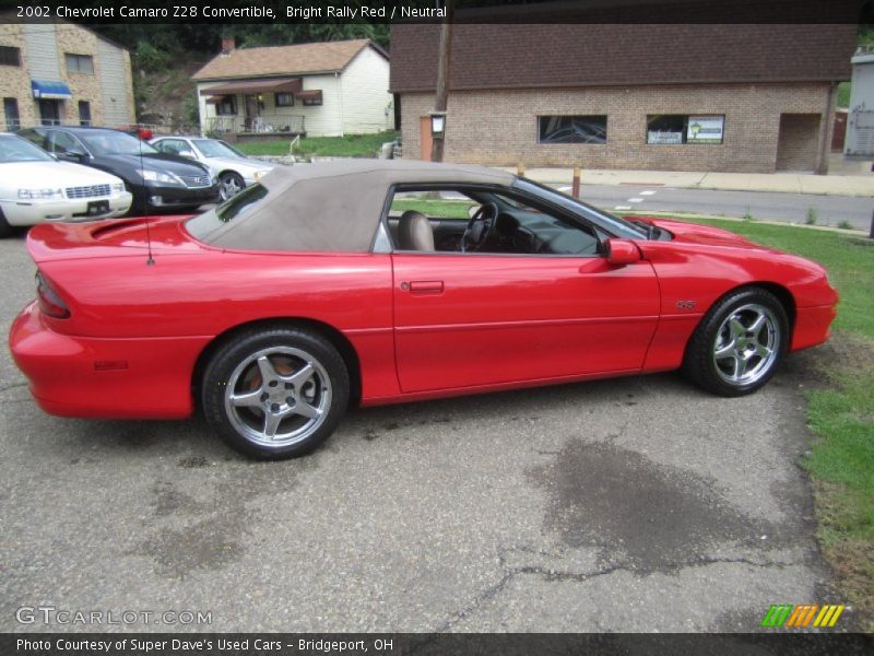 Bright Rally Red / Neutral 2002 Chevrolet Camaro Z28 Convertible