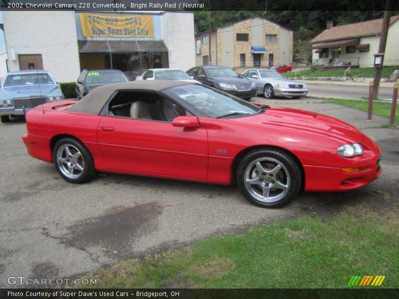 Bright Rally Red / Neutral 2002 Chevrolet Camaro Z28 Convertible