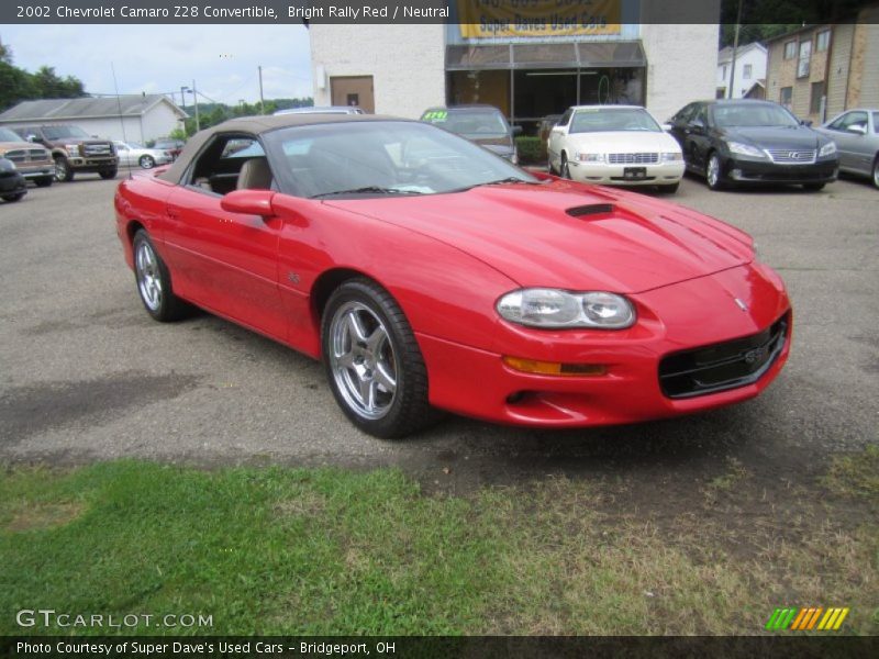 Bright Rally Red / Neutral 2002 Chevrolet Camaro Z28 Convertible