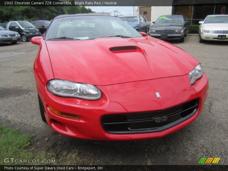 Bright Rally Red / Neutral 2002 Chevrolet Camaro Z28 Convertible