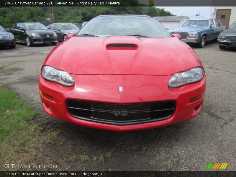 Bright Rally Red / Neutral 2002 Chevrolet Camaro Z28 Convertible