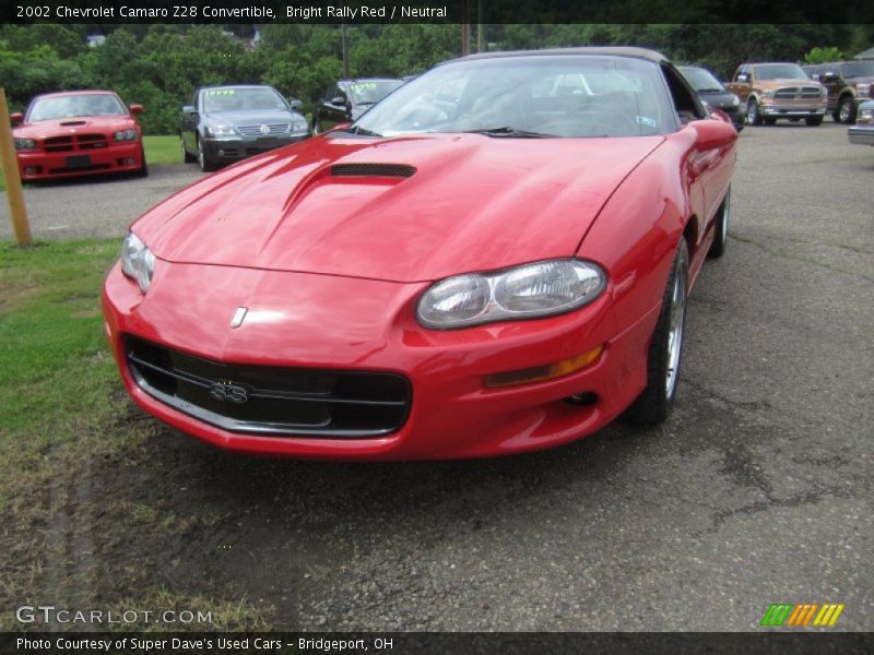Bright Rally Red / Neutral 2002 Chevrolet Camaro Z28 Convertible