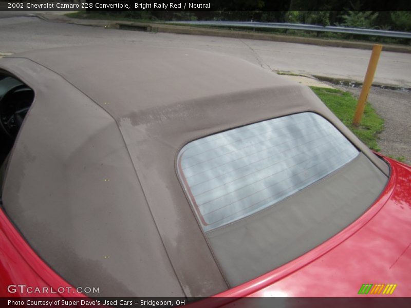 Bright Rally Red / Neutral 2002 Chevrolet Camaro Z28 Convertible