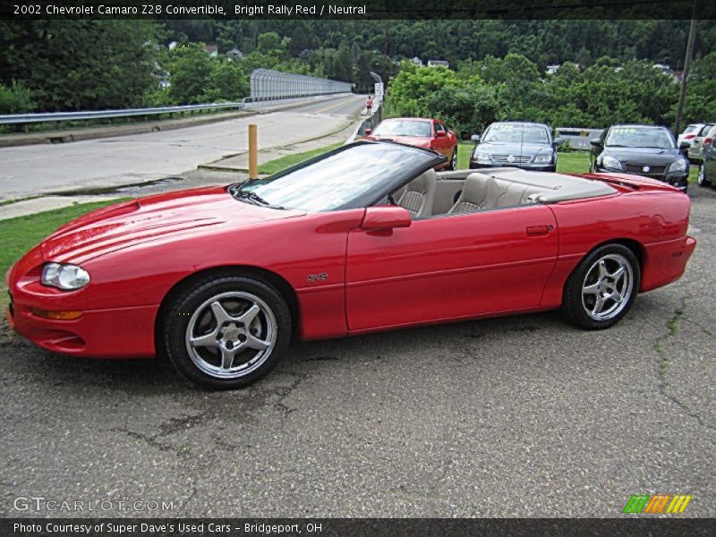 Bright Rally Red / Neutral 2002 Chevrolet Camaro Z28 Convertible