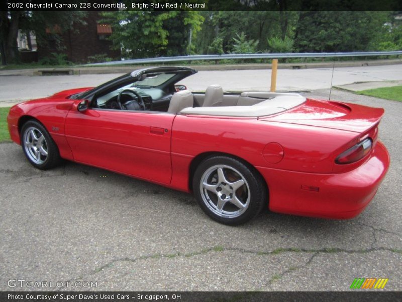 Bright Rally Red / Neutral 2002 Chevrolet Camaro Z28 Convertible