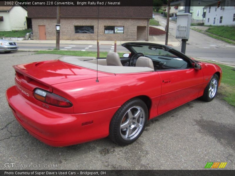 Bright Rally Red / Neutral 2002 Chevrolet Camaro Z28 Convertible