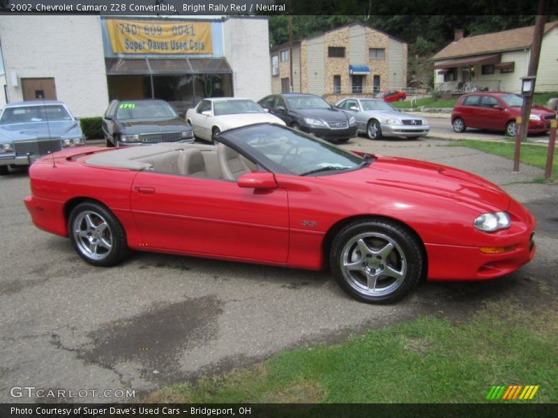Bright Rally Red / Neutral 2002 Chevrolet Camaro Z28 Convertible