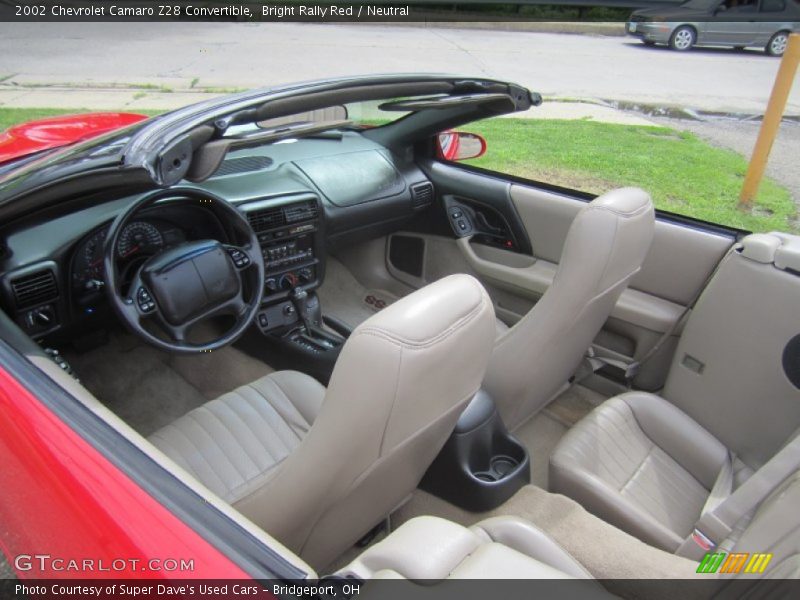  2002 Camaro Z28 Convertible Neutral Interior