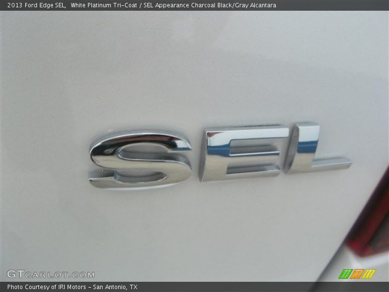 White Platinum Tri-Coat / SEL Appearance Charcoal Black/Gray Alcantara 2013 Ford Edge SEL