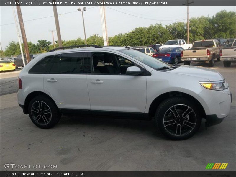 White Platinum Tri-Coat / SEL Appearance Charcoal Black/Gray Alcantara 2013 Ford Edge SEL
