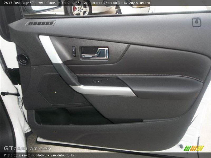 White Platinum Tri-Coat / SEL Appearance Charcoal Black/Gray Alcantara 2013 Ford Edge SEL