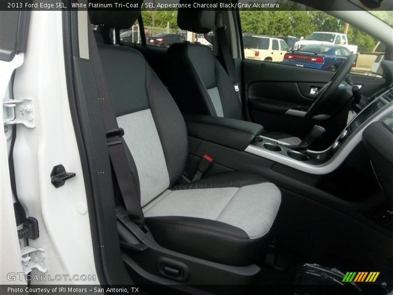 White Platinum Tri-Coat / SEL Appearance Charcoal Black/Gray Alcantara 2013 Ford Edge SEL