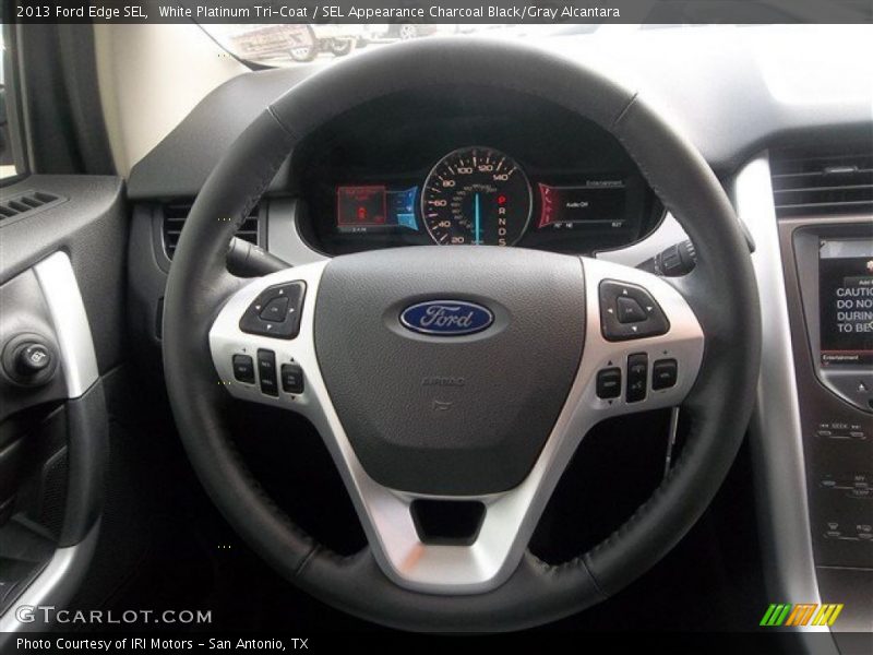 White Platinum Tri-Coat / SEL Appearance Charcoal Black/Gray Alcantara 2013 Ford Edge SEL
