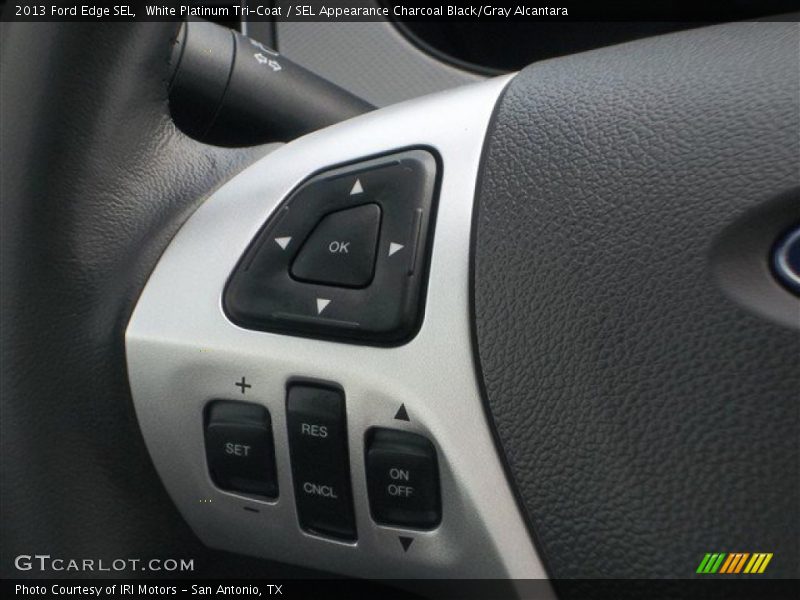White Platinum Tri-Coat / SEL Appearance Charcoal Black/Gray Alcantara 2013 Ford Edge SEL