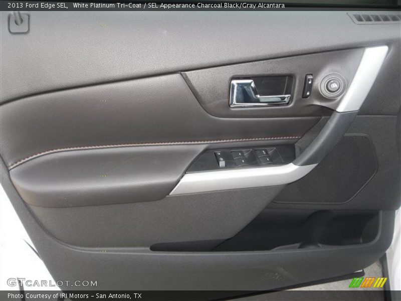 White Platinum Tri-Coat / SEL Appearance Charcoal Black/Gray Alcantara 2013 Ford Edge SEL