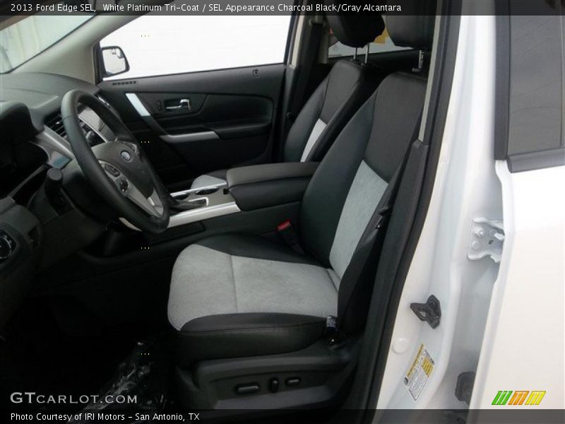 White Platinum Tri-Coat / SEL Appearance Charcoal Black/Gray Alcantara 2013 Ford Edge SEL