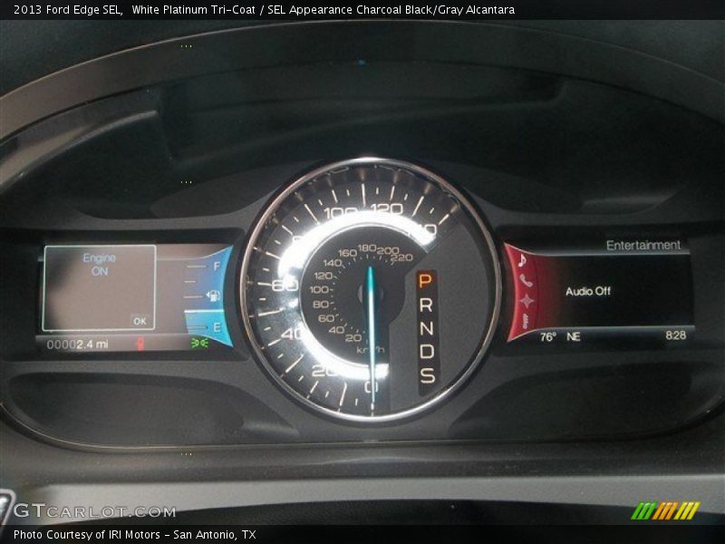 White Platinum Tri-Coat / SEL Appearance Charcoal Black/Gray Alcantara 2013 Ford Edge SEL