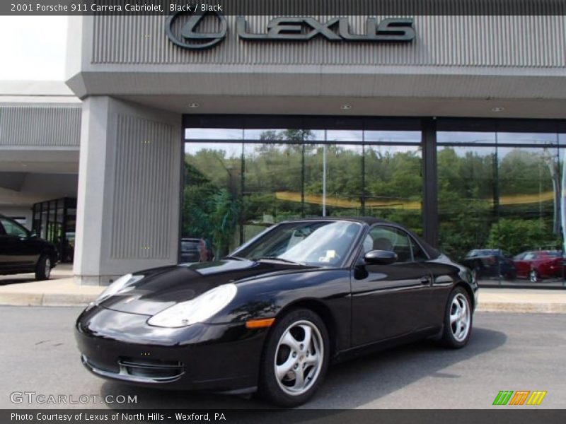 Black / Black 2001 Porsche 911 Carrera Cabriolet