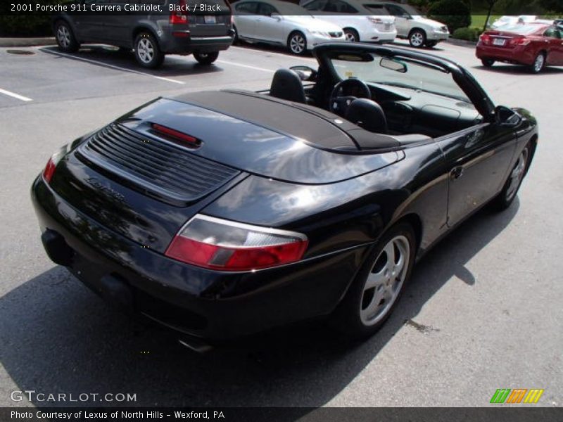Black / Black 2001 Porsche 911 Carrera Cabriolet