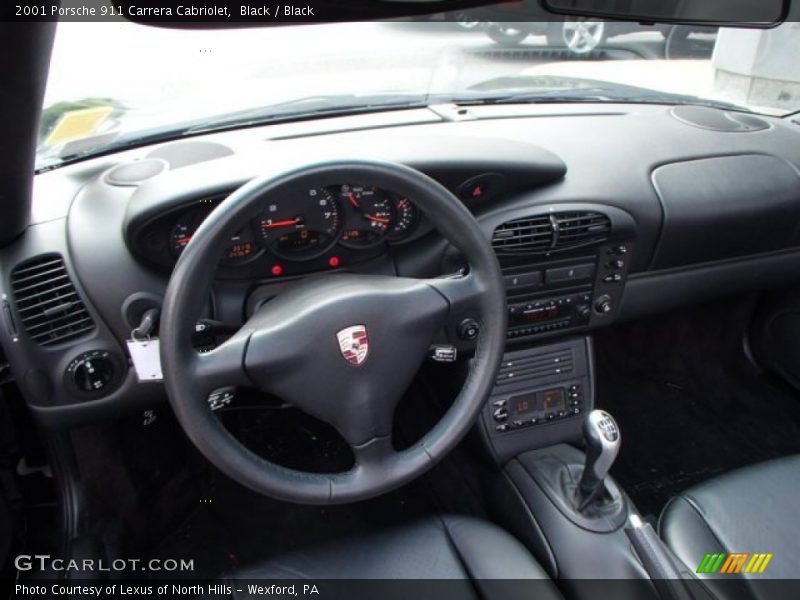 Black / Black 2001 Porsche 911 Carrera Cabriolet