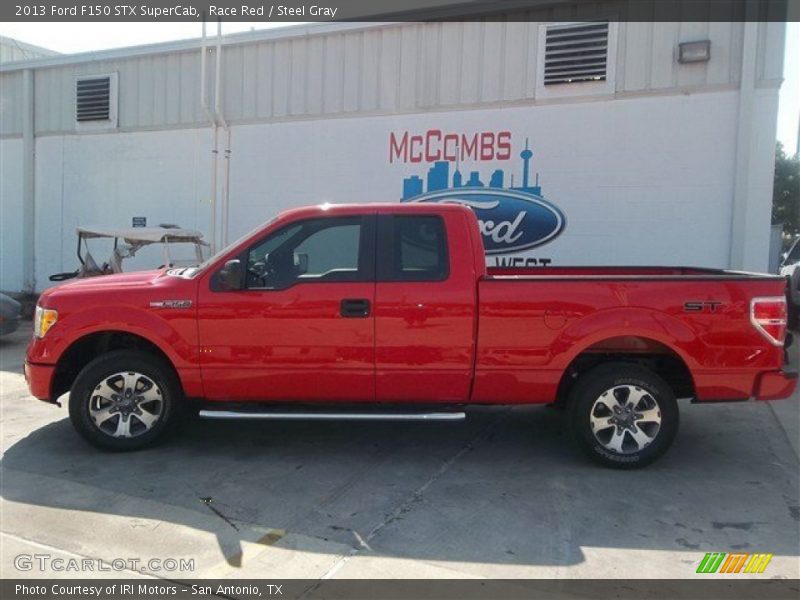 Race Red / Steel Gray 2013 Ford F150 STX SuperCab