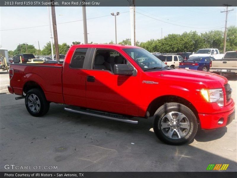 Race Red / Steel Gray 2013 Ford F150 STX SuperCab