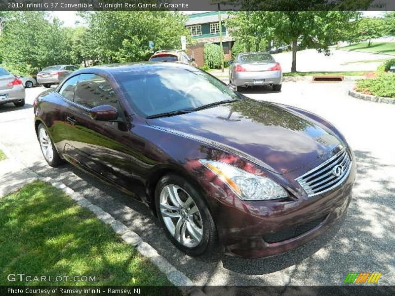 Midnight Red Garnet / Graphite 2010 Infiniti G 37 Convertible