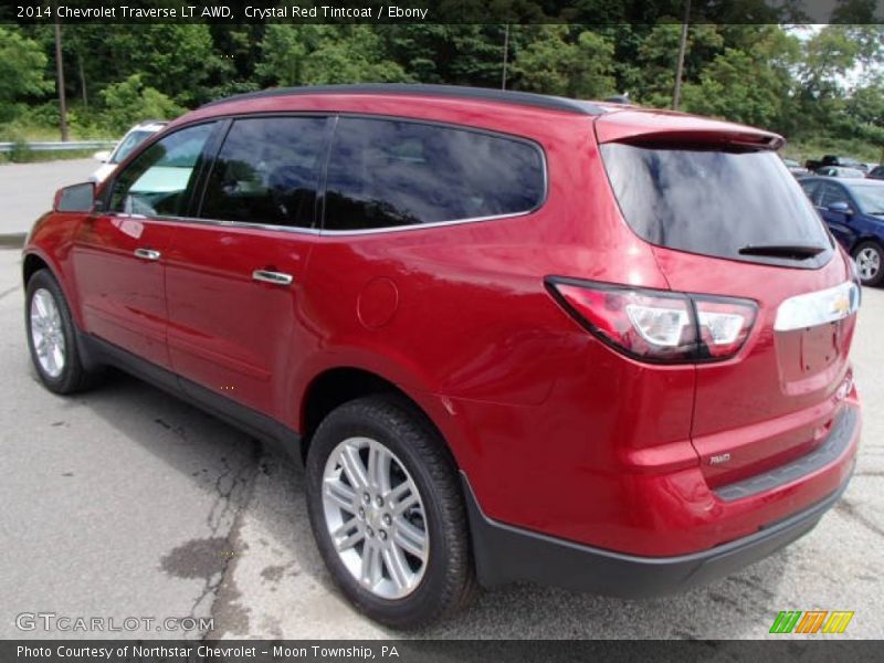 Crystal Red Tintcoat / Ebony 2014 Chevrolet Traverse LT AWD