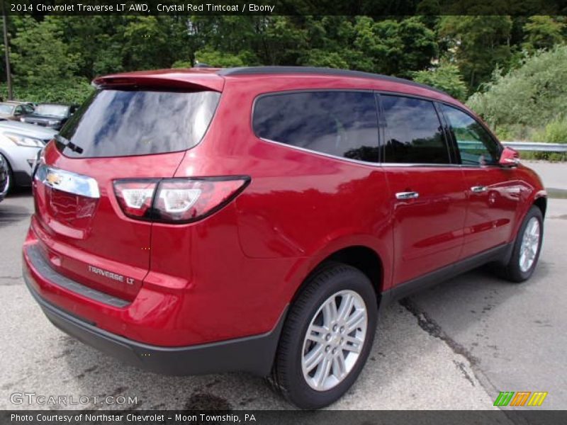 Crystal Red Tintcoat / Ebony 2014 Chevrolet Traverse LT AWD